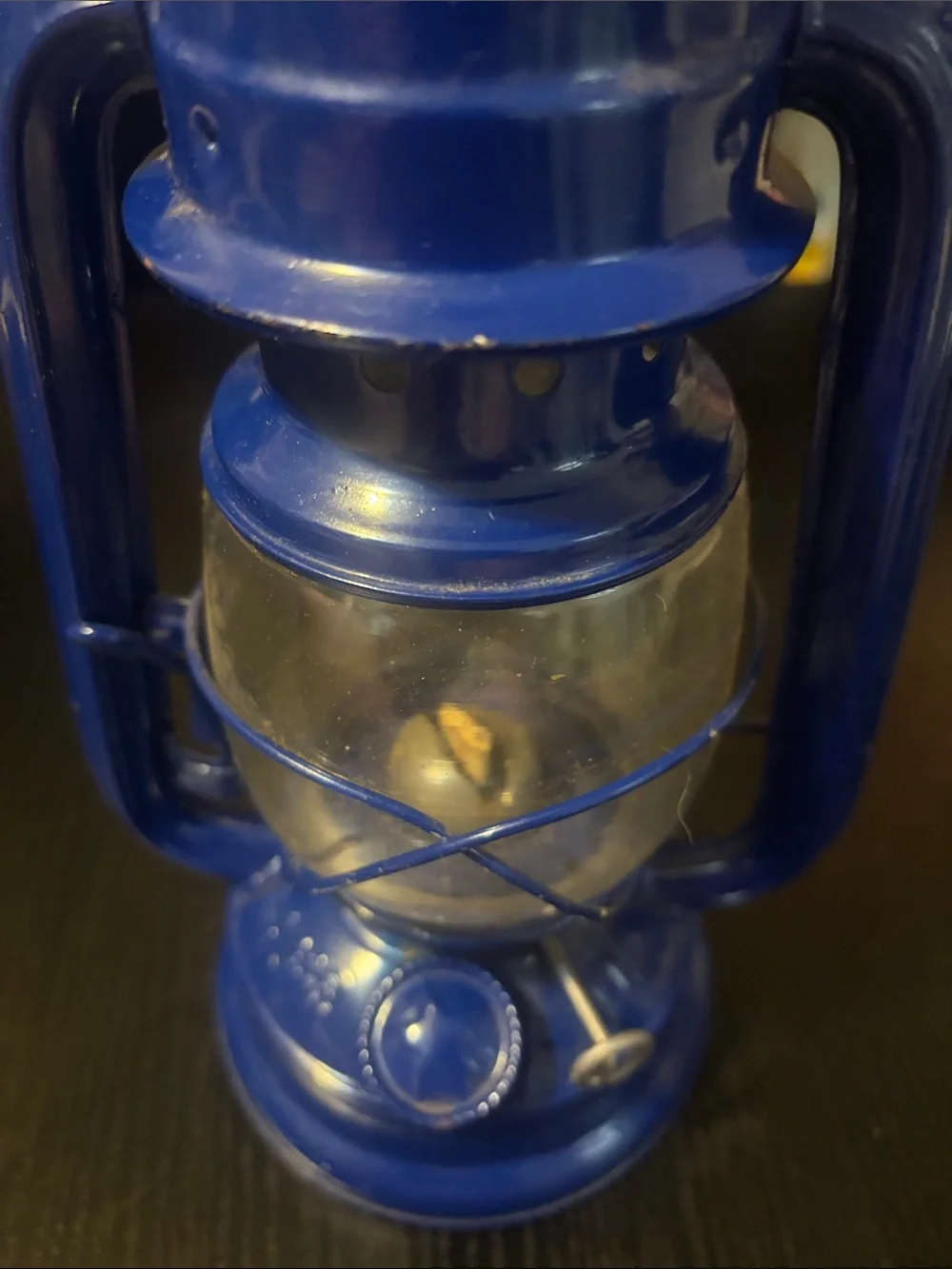 Bright Blue Metal Farmhouse Lantern - Home Accents